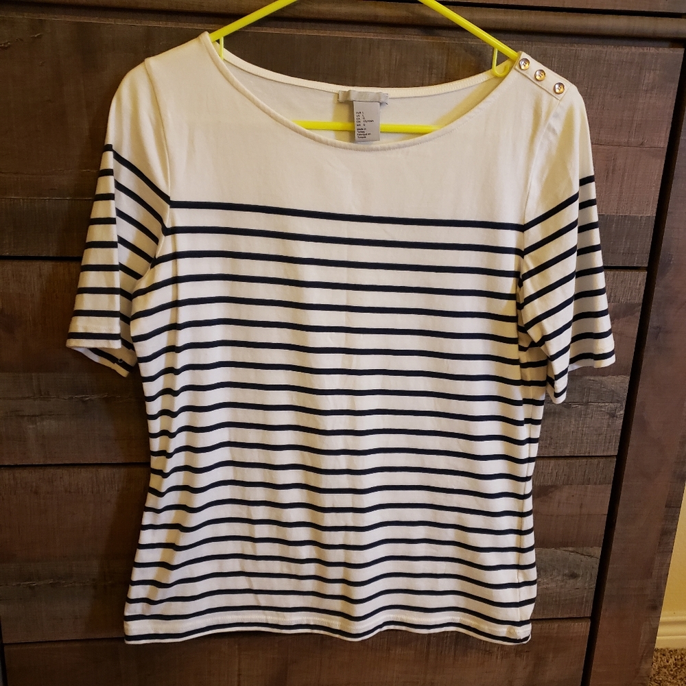 Striped short sleeve H&M shirt
